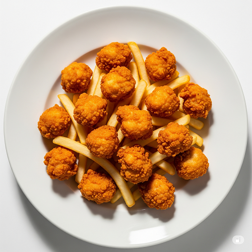 Popcorn Chicken With Chips 
