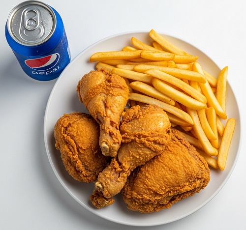 3 Pcs Chicken & Chips Meal Lunch Box 