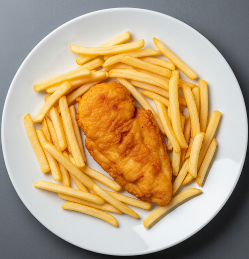 1 Pc Chicken Breast & Chips Lunch Box 