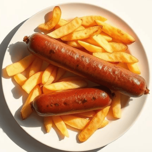 Large Saveloy & Chips 