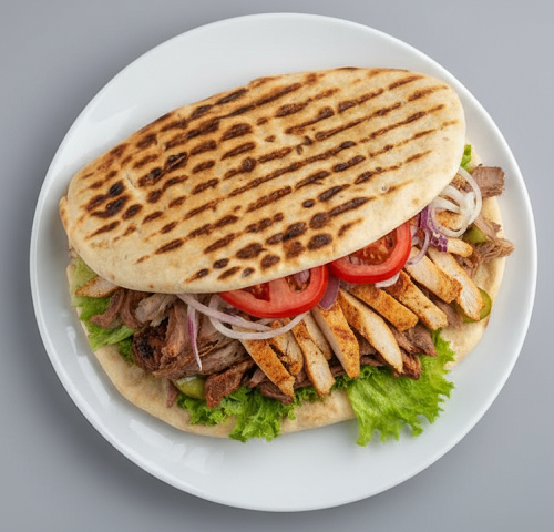 Mixed Kebab In Pitta 