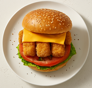 Large Fish Fillet Burger 